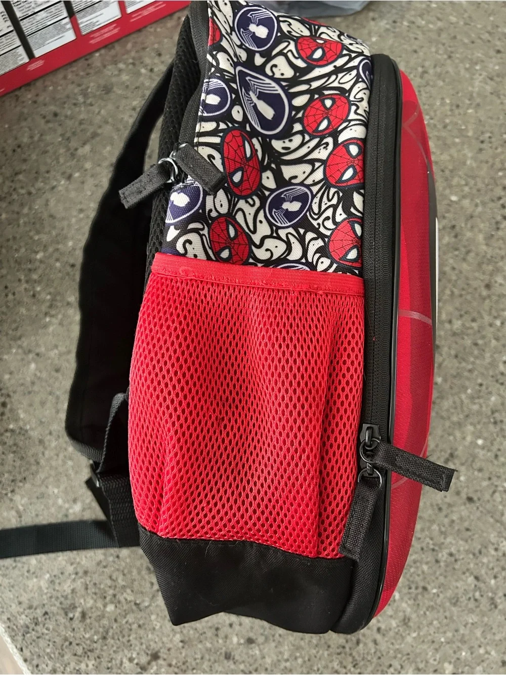 Marvel Kids Spider-Man Red and Black Face Backpack